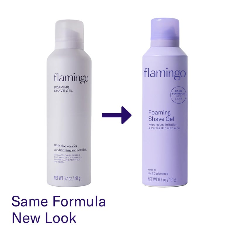 FLAMINGO Women's Foaming Shaving Gel with Aloe Vera, 6.7oz - 3ct - Image 2