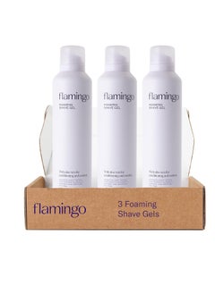 FLAMINGO FLAMINGO Women's Foaming Shaving Gel with Aloe Vera, 6.7oz - 3ct  - Image 1
