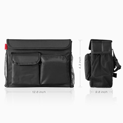 YOOFAN Mobility Scooter Bag – Convenient Organizer Pouch with 14-Inch Laptop Pocket and Cup Holders - Image 2