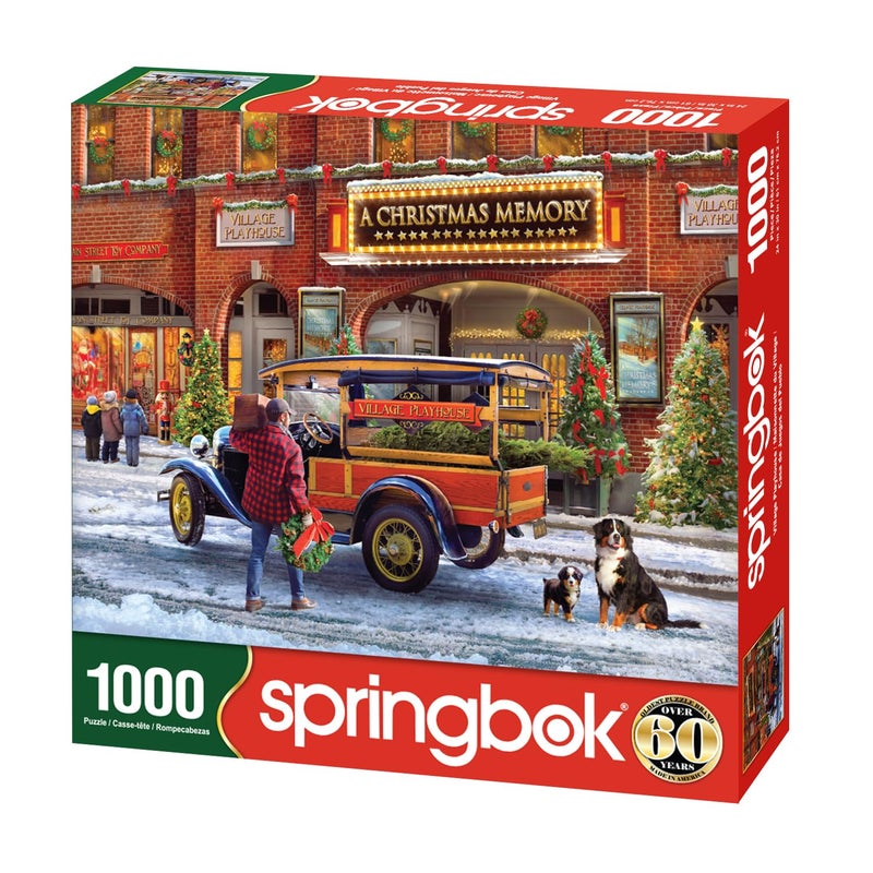 Springbok - Christmas Village Playhouse - 1000 Piece Jigsaw Puzzle- Nostalgic Holiday Scene - Image 2