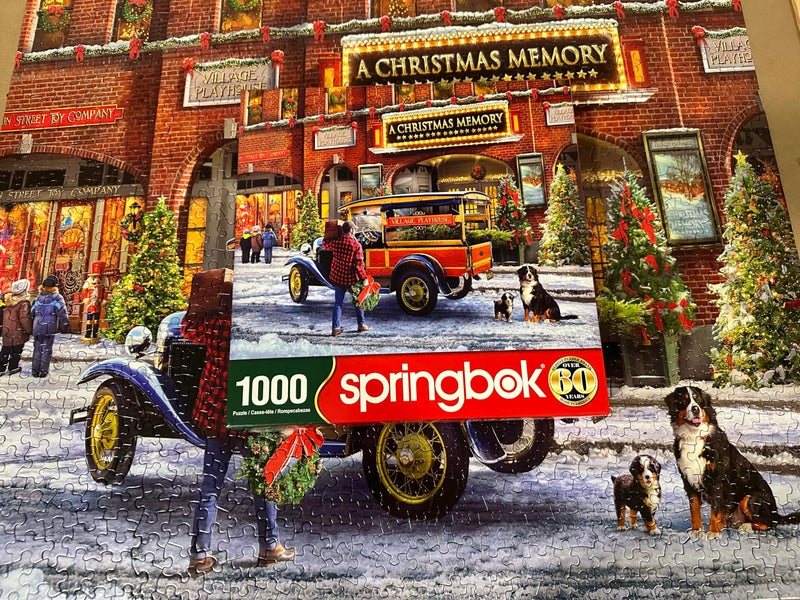 Springbok - Christmas Village Playhouse - 1000 Piece Jigsaw Puzzle- Nostalgic Holiday Scene - Image 3