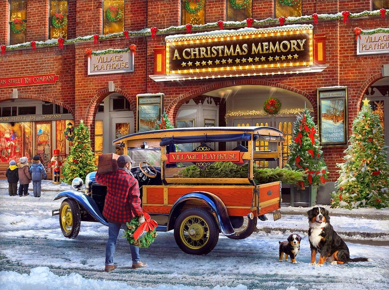 Springbok - Christmas Village Playhouse - 1000 Piece Jigsaw Puzzle- Nostalgic Holiday Scene - Image 1