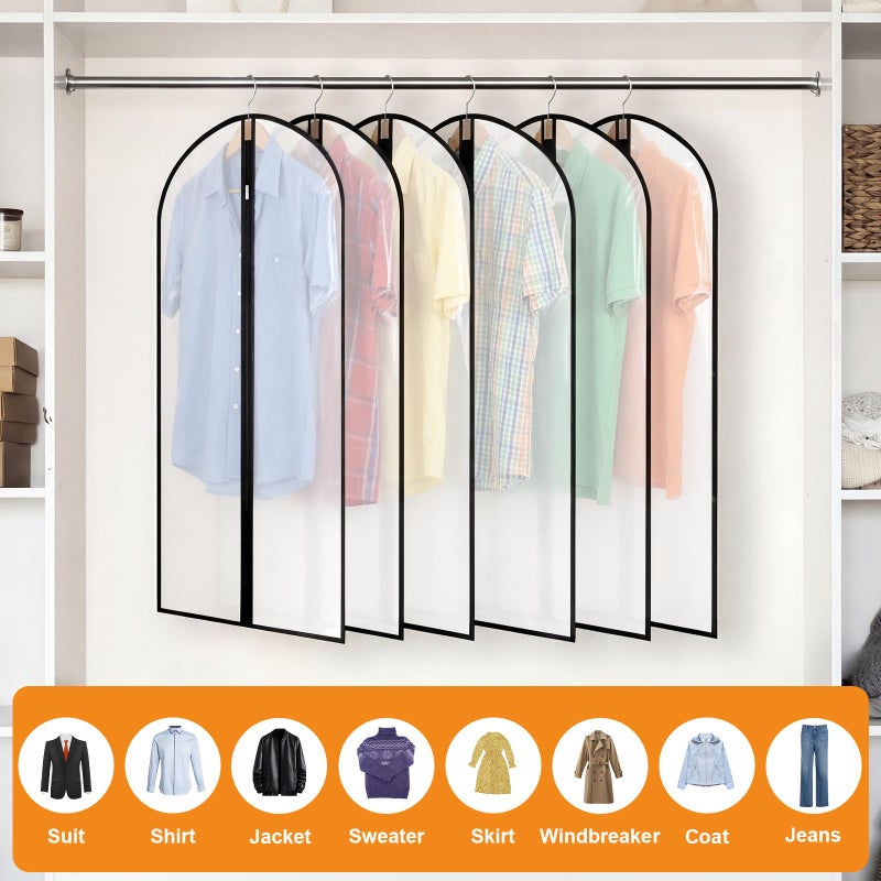 Dntorx 12 Pack Garment Bags 60 * 100cm, 40in PEVA Translucent Garment Covers, Suit Storage Bags, Dress Organizer Bags Used To Protect Shirts, Winter Coats, Jackets - Image 3