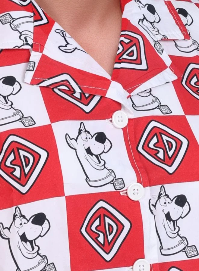 Freehand  Women Relaxed Fit Character V-Neck Short Sleeve Crop Boxy Shirt  | Best Price UAE