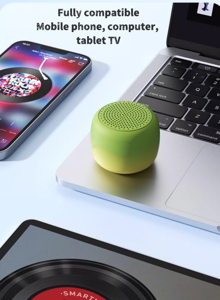 Portable Bluetooth Mini Speaker Outdoor Sports Running Mini Mini Speaker Mini Wireless Subwoofer Retro Green - Image 4