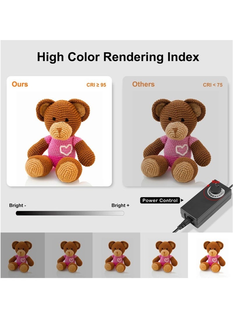 PULUZ Upgrade Light Box & Soft Box 40cm 16"x16" Inches Professional Shooting Tent with 480 LED Lights Photo Studio Light Box Photography with 4 Color PVC Backdrops for Jewelry and Product Photography - Image 4