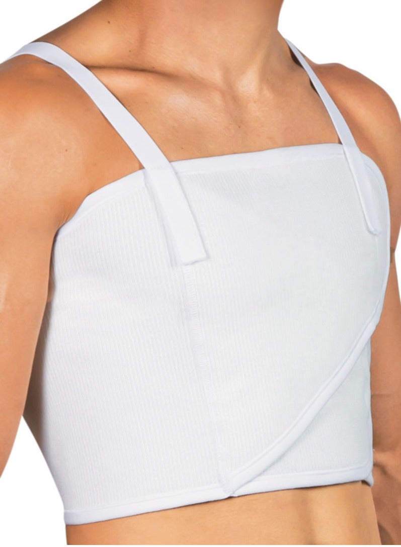 PAVIS RIB CAGE BINDER /Adjustable crisscross straps for secure fit  Anatomical axilla contours for comfort & chest compression  Hook & loop straps for stability  Unisex design  Breathable, elastic fabric  Bacteriostatic & hypoallergenic/ Italy Brand/Best Bacteriostatic material suitable after surgery/ 100% cotton - Image 3