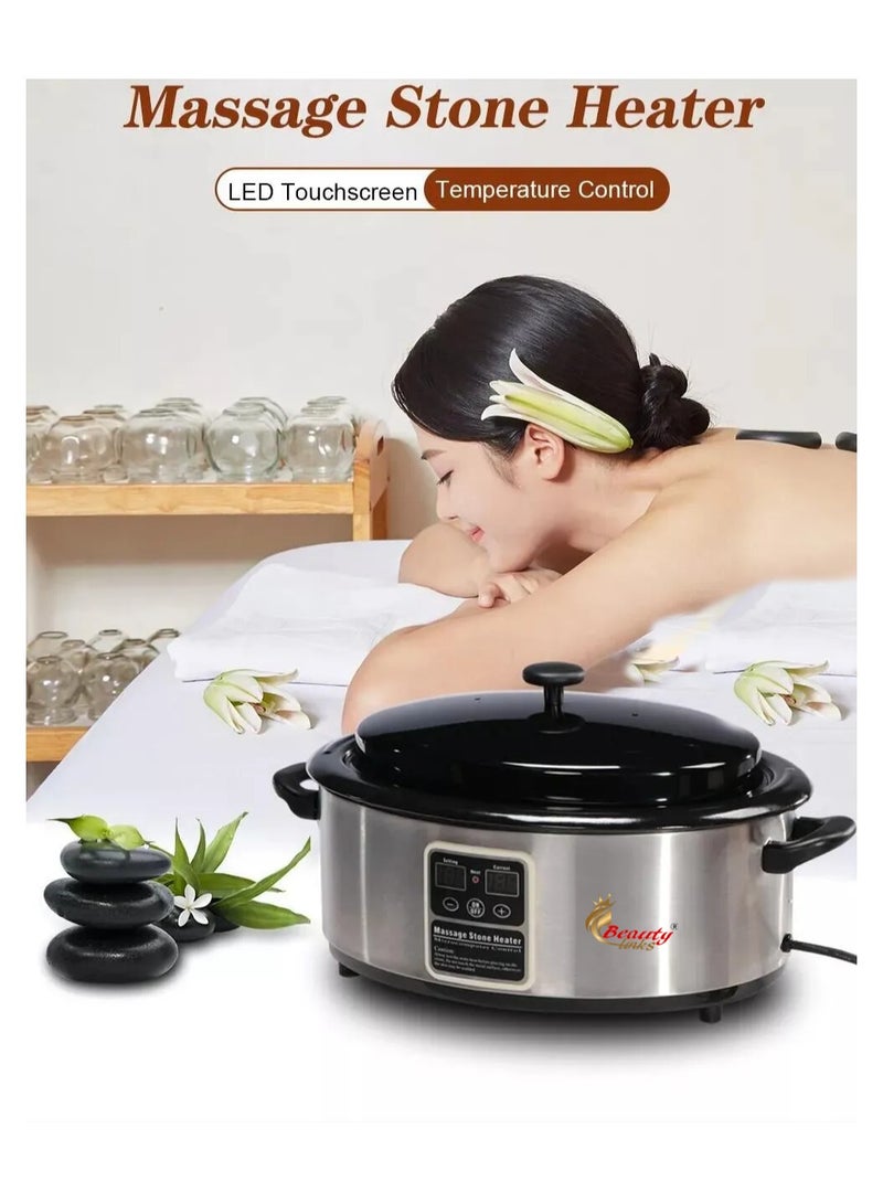 روابط الجمال بيوتي جهاز تسخين احجار المساج مع طقم هدية احجار مساج 17 قطعة - Image 2