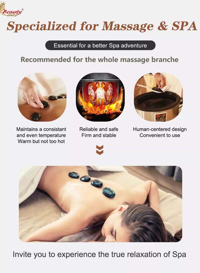 روابط الجمال بيوتي جهاز تسخين احجار المساج مع طقم هدية احجار مساج 17 قطعة - Image 4
