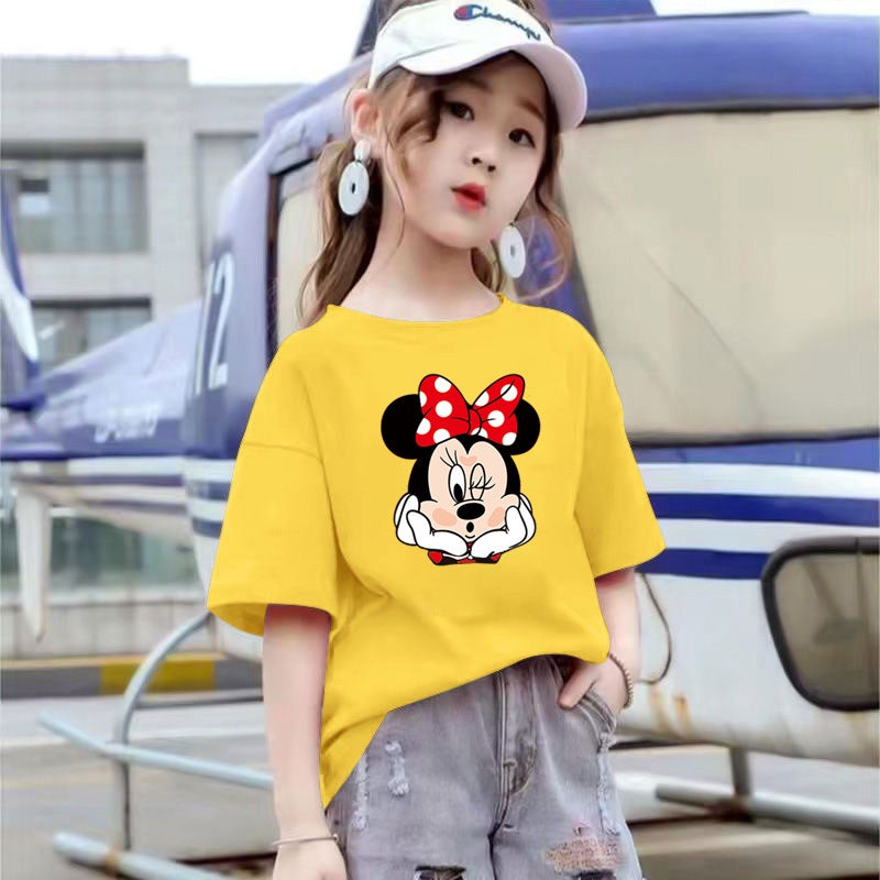 2165# Girls' T-Shirt White Short-Sleeved Summer Pure Cotton Style Girls' Middle And Big Children'S Half-Sleeved Children'S Summer Fashion - Image 4