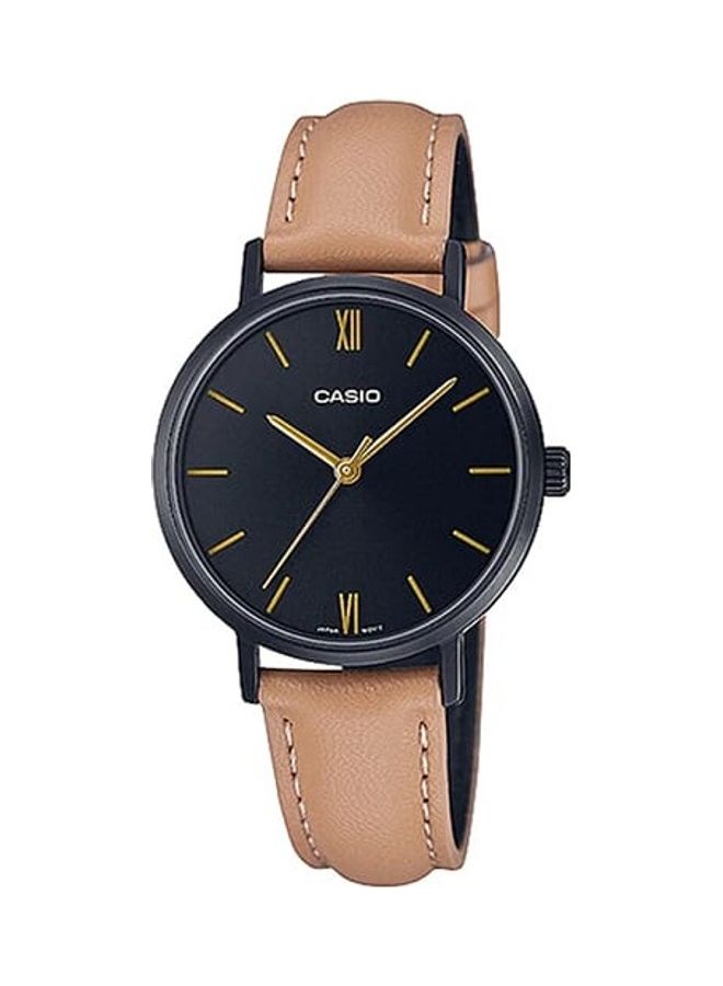 CASIO Women Women Watch Analog Black Dial Leather Band LTP-VT02BL-1AUDF - Image 1