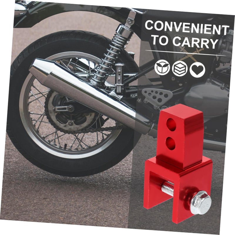 Red Motorcycle Rear Riser Shocks Absorbers Durable Metal Heightening for Electric Bikes Easy Installation 2pcs - Image 3