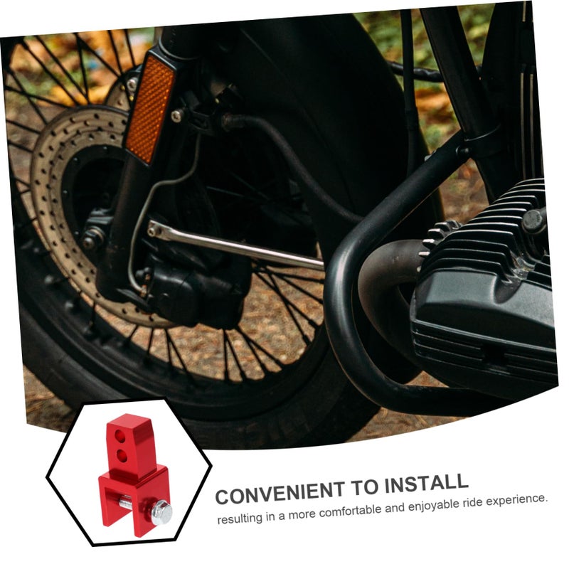 Red Motorcycle Rear Riser Shocks Absorbers Durable Metal Heightening for Electric Bikes Easy Installation 2pcs - Image 4