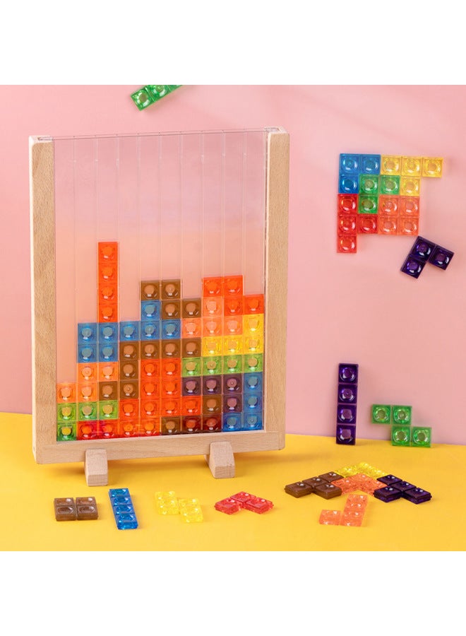 ألغاز بناء تتريس ثلاثية الأبعاد للأطفال بعمر 3 سنوات و6 سنوات من التعليم المبكر ألغاز تدريب التفكير الدماغي-اللون: نمط PE - Image 5