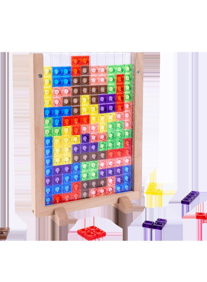 ألغاز بناء تتريس ثلاثية الأبعاد للأطفال بعمر 3 سنوات و6 سنوات من التعليم المبكر ألغاز تدريب التفكير الدماغي-اللون: نمط PE - Image 1