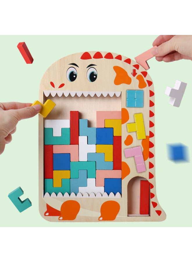 ألغاز بناء تتريس ثلاثية الأبعاد للأطفال بعمر 3 سنوات و6 سنوات من التعليم المبكر ألغاز تدريب التفكير الدماغي-اللون: نمط PE - Image 3