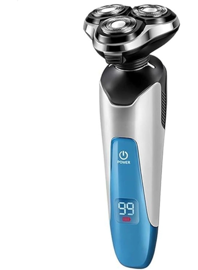 ماكينة حلاقة كهربائية احترافية 4 في 1 للرجال | قابلة لاعادة الشحن ومقاومة للماء | ماكينة تشذيب اللحية ومنظف الوجه والانف | مجموعة حلاقة كاملة موديل KM-7935 - Image 1