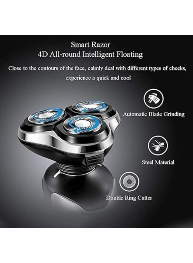 ماكينة حلاقة كهربائية احترافية 4 في 1 للرجال | قابلة لاعادة الشحن ومقاومة للماء | ماكينة تشذيب اللحية ومنظف الوجه والانف | مجموعة حلاقة كاملة موديل KM-7935 - Image 4