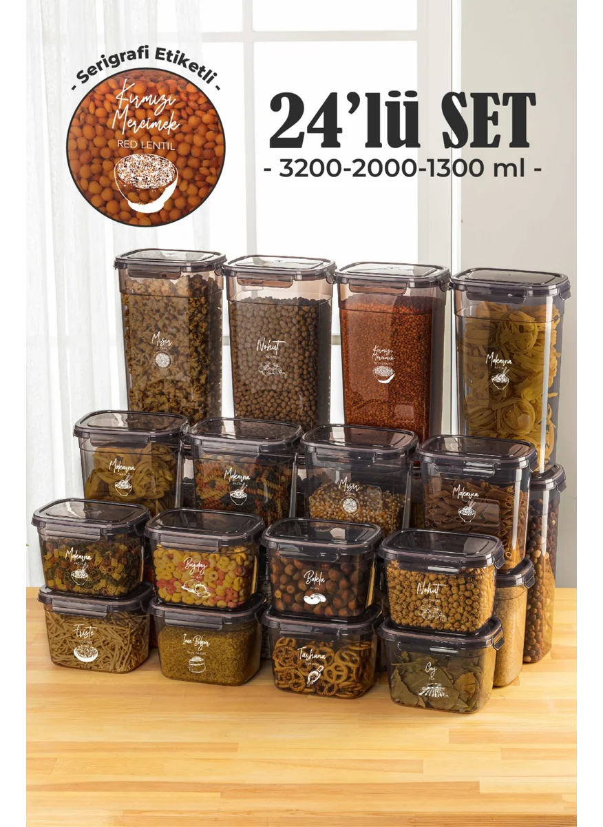 فينيف 24-Piece Sealed Rectangular Storage Container Set 8x(3.2 2 1.3 lt) with Serigraphy Label