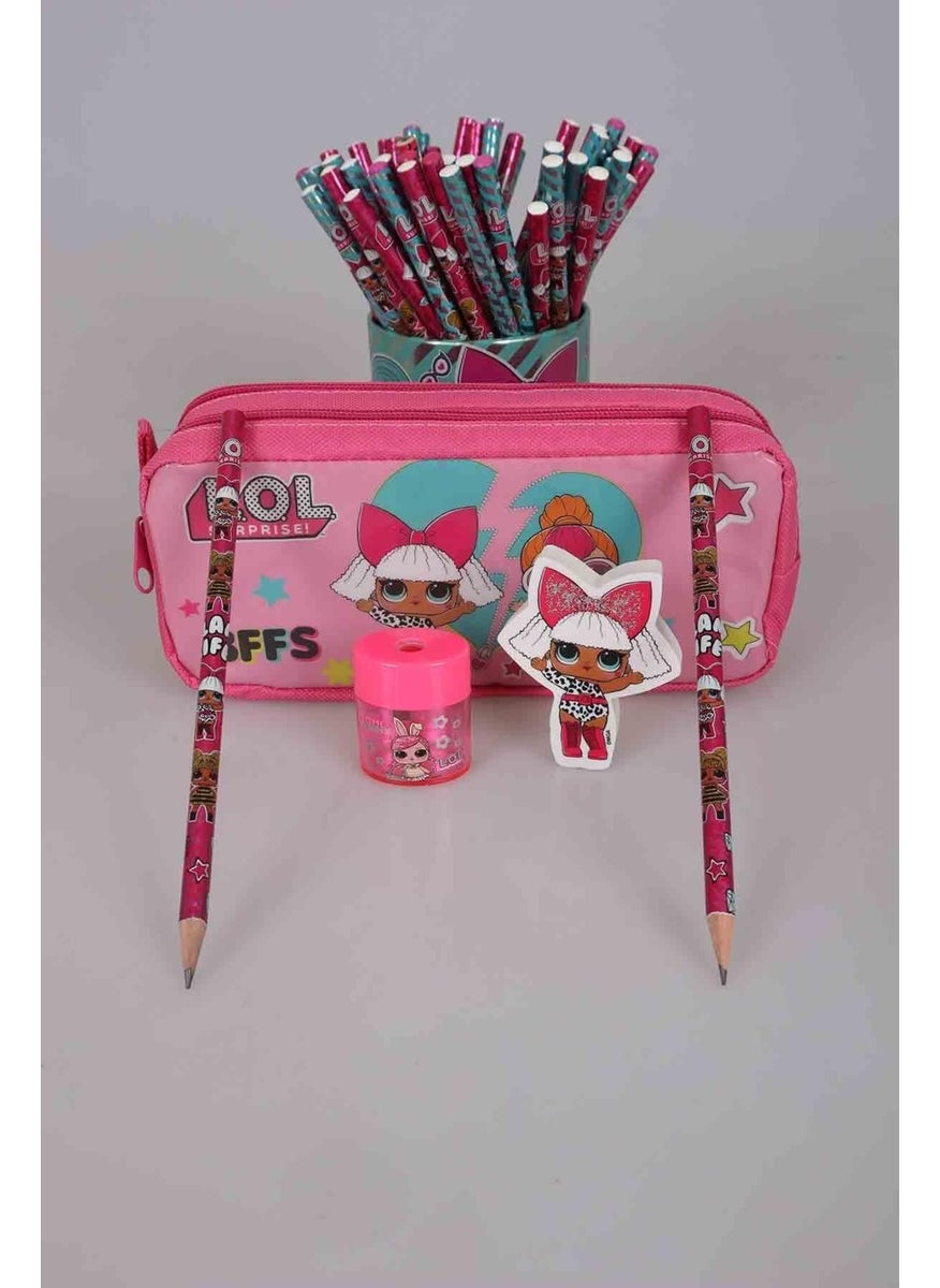 L.o.l. Surprise! - Licensed L.o.l. Surprise Pencil Bag, 2-Piece Pencil, Sharpener and Eraser Stationery Set - Image 1