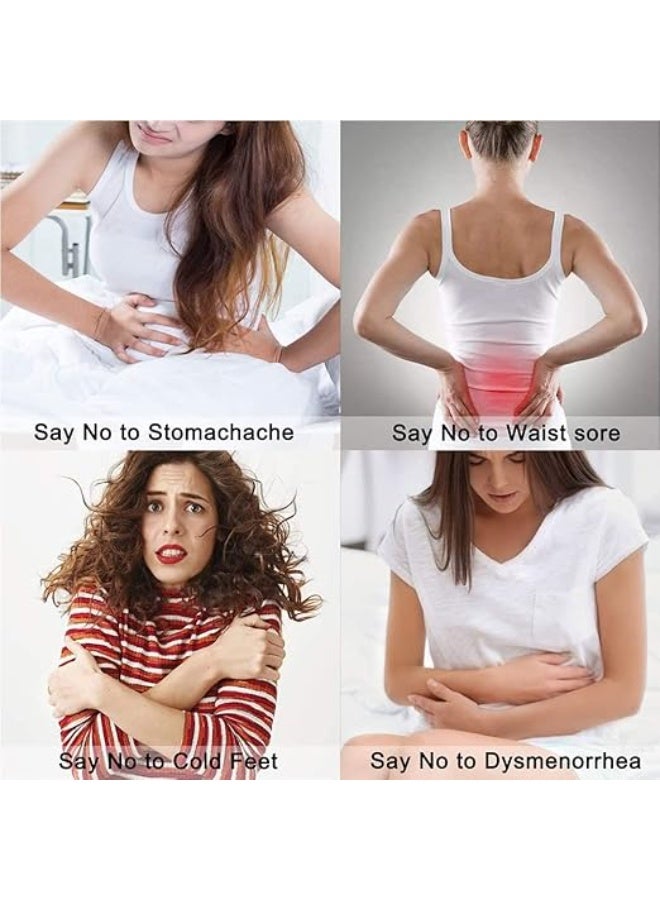 حزام تدفئة محمول للحيض - يخفف آلام البطن والظهر أثناء الدورة الشهرية، قابل لإعادة الاستخدام، مع شحن USB - Image 3