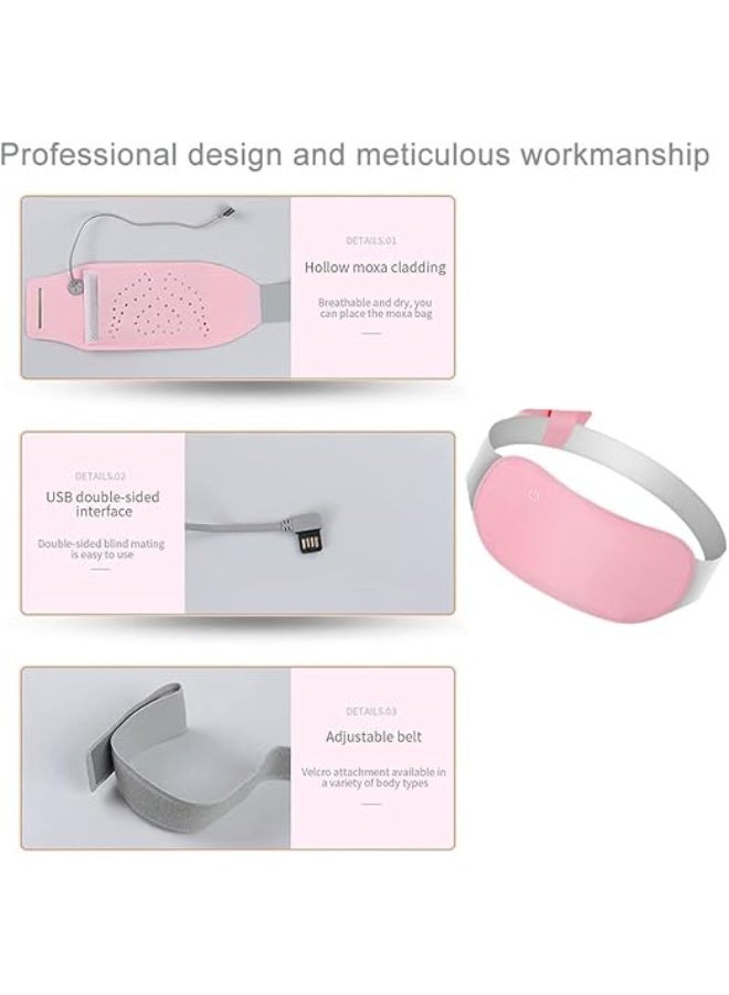 حزام تدفئة محمول للحيض - يخفف آلام البطن والظهر أثناء الدورة الشهرية، قابل لإعادة الاستخدام، مع شحن USB - Image 4