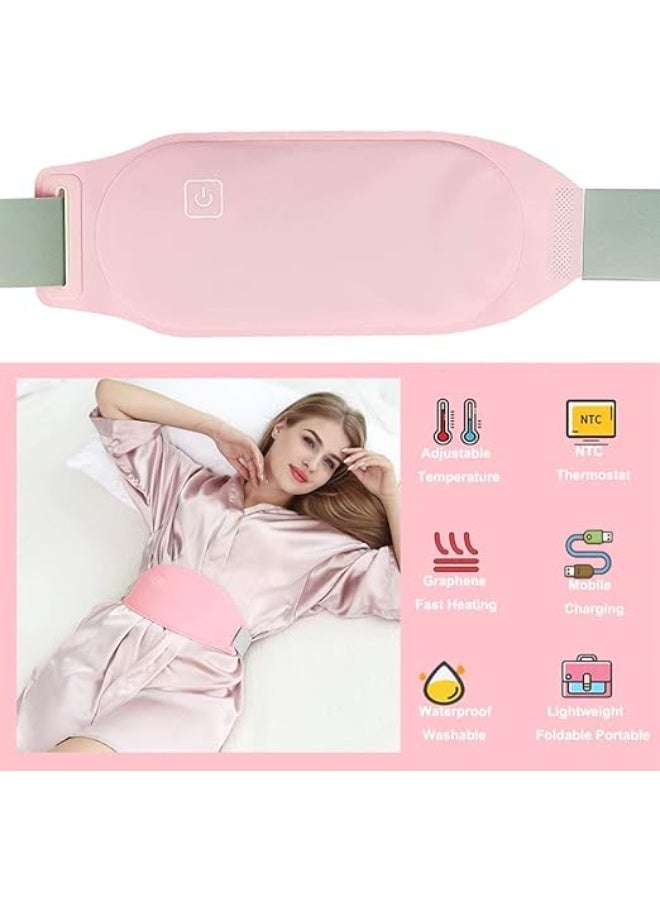 حزام تدفئة محمول للحيض - يخفف آلام البطن والظهر أثناء الدورة الشهرية، قابل لإعادة الاستخدام، مع شحن USB - Image 5
