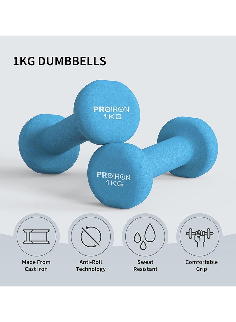 PROIRON Neoprene Dumbbells Weights Exercise & Fitness Dumbbells in 4x2 kg - Image 2