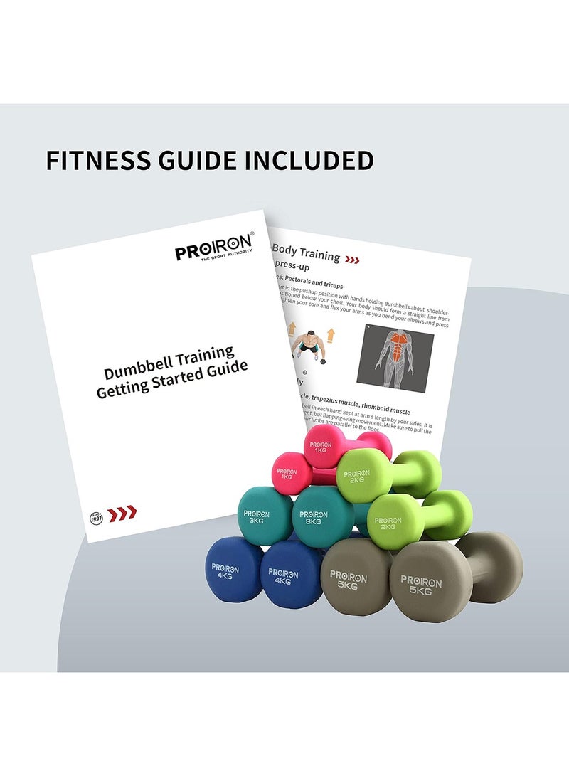 PROIRON Neoprene Dumbbells Weights Exercise & Fitness Dumbbells in 4x2 kg - Image 5