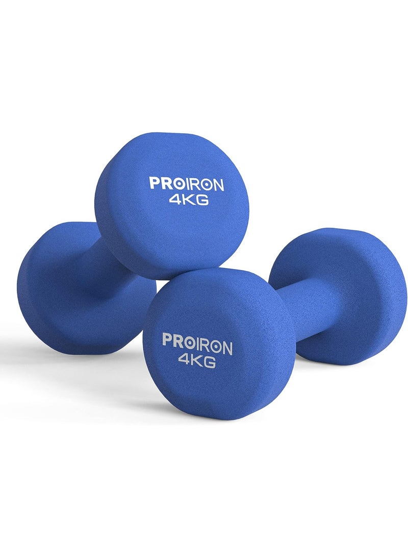 PROIRON Neoprene Dumbbells Weights Exercise & Fitness Dumbbells in 4x2 kg - Image 1