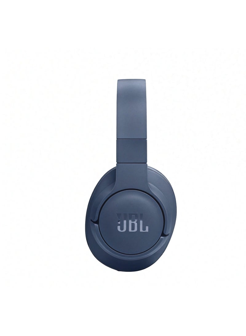 جي بي إل التوليف اللاسلكي 720Bt فوق سماعات الأذن صوت الجهير الصافي 76H البطارية اتصال حر بالأيدي بالإضافة إلى البرنامج الصوتي اتصال متعدد النقاط اتصال خفيف الوزن قابل للطي كابل صوت أزرق - Image 2