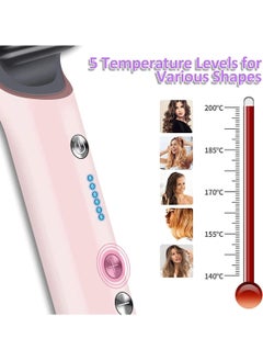 General Ionic Hair Straightening Brush & Curling Iron 2-in-1, 30 Seconds Fast Heating Ceramic Hair Straightening Brush with Anti-Scald Function, 5 Temperature Settings, Suitable for All Hair Types  - Image 4