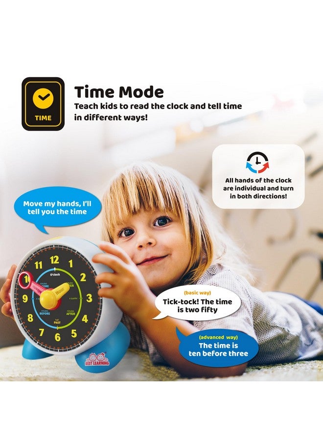 BEST LEARNING Learning Clock - Educational Talking Learn to Tell Time Teaching Toy with Quiz and Music Sleep Mode - Toddlers & Kids Ages 3, 4, 5, 6 Years Old Boy and Girl Birthday Present - Image 4