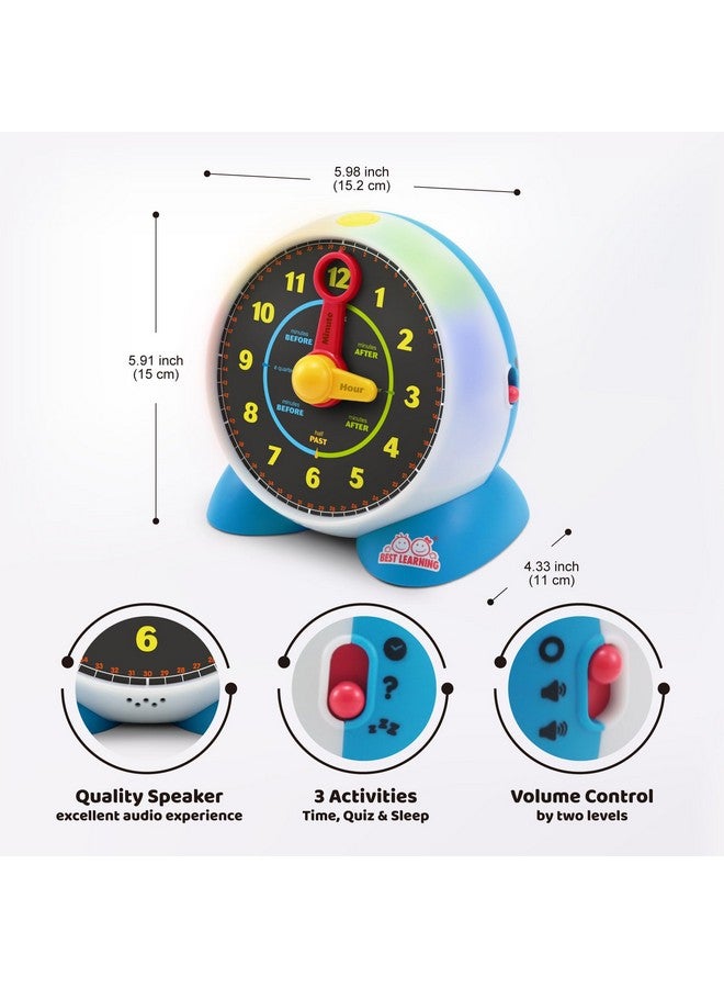 BEST LEARNING Learning Clock - Educational Talking Learn to Tell Time Teaching Toy with Quiz and Music Sleep Mode - Toddlers & Kids Ages 3, 4, 5, 6 Years Old Boy and Girl Birthday Present - Image 3