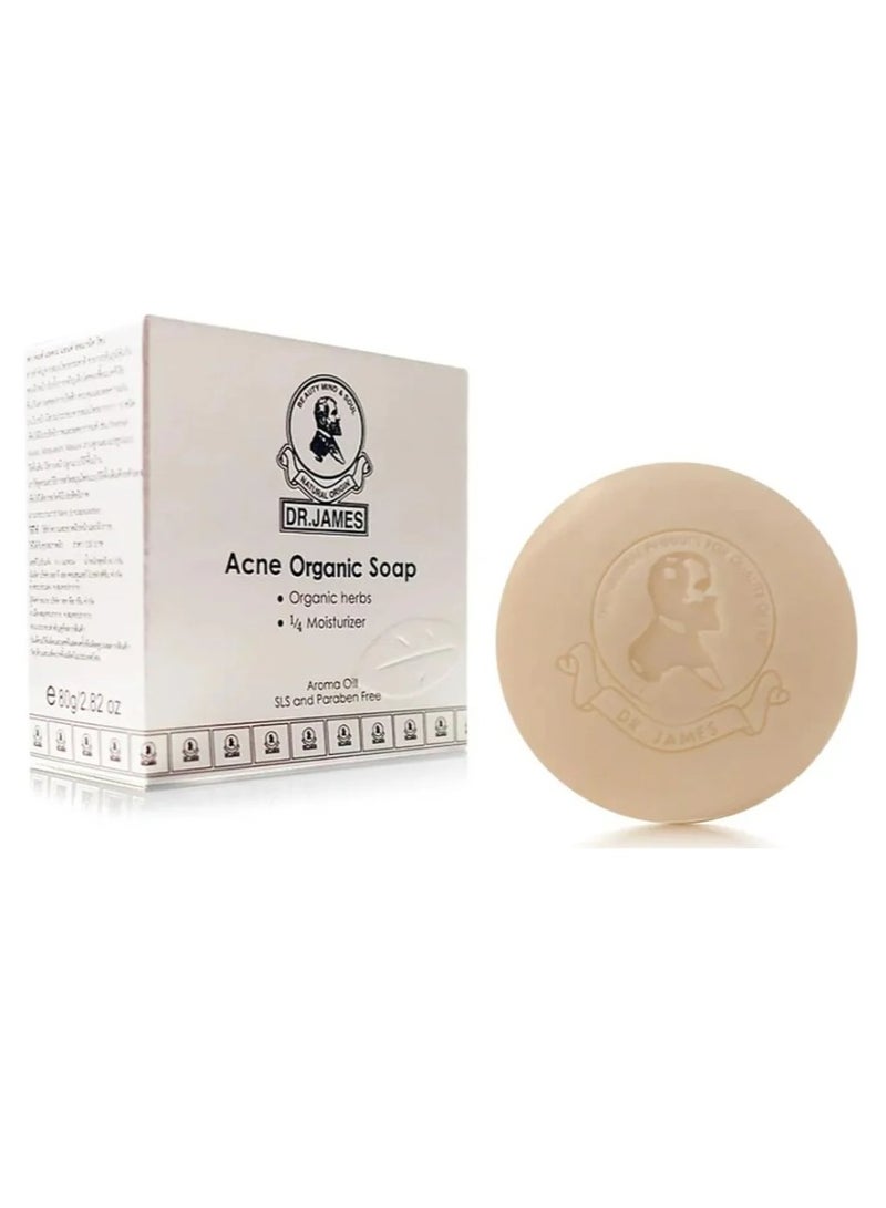 Dr. James Acne Organic Soap Pack of 3 | Natural Acne Care & Clear Skin | Face & Body - Image 2