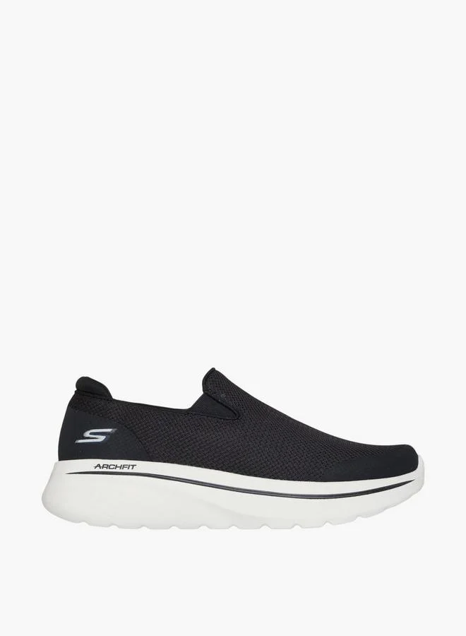 سكيتشرز Men's GO WALK ARCH FIT N JOY Textured Slip-On Sports Shoes