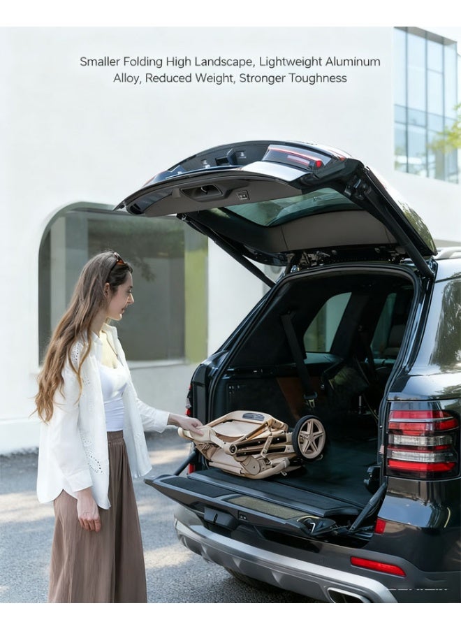 كيديليو عربة أطفال فاخرة قابلة للعكس، أوضاع تحويل 3 في 1، امتصاص صدمات متقدم، سرير أطفال قابل للإمالة بالكامل - Image 2