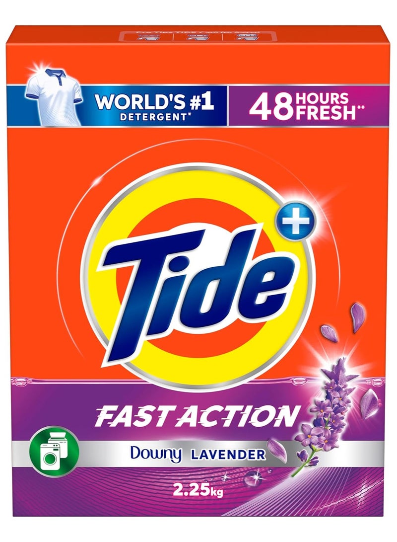 Tide Fast Action Laundry Detergent Powder With Lavender 2.25kg - Image 1