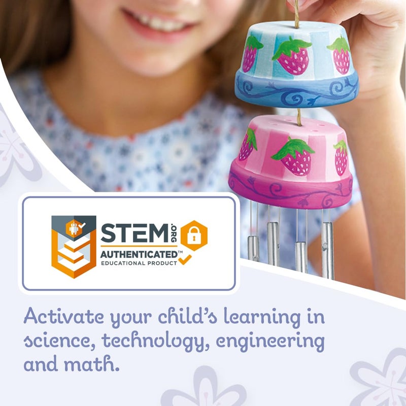 Toysmith طقم صنع جرس الرياح 4M - فنون وحرف اصنع وادهن جرس موسيقي يعمل بالطاقة الهوائية هدية DIY للأطفال، الأولاد والبنات - Image 4