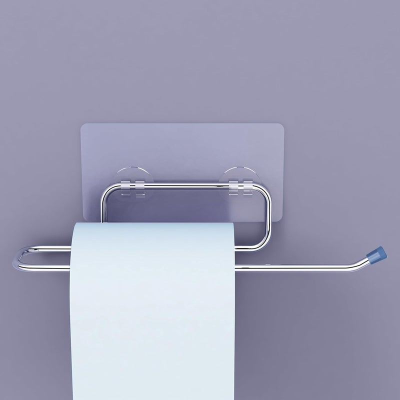 Planet Toilet Paper roll Stand Self AdhesiveBathroom Tissue Paper roll HolderBathroom Accessories Pack of 2 Chrome - Image 5