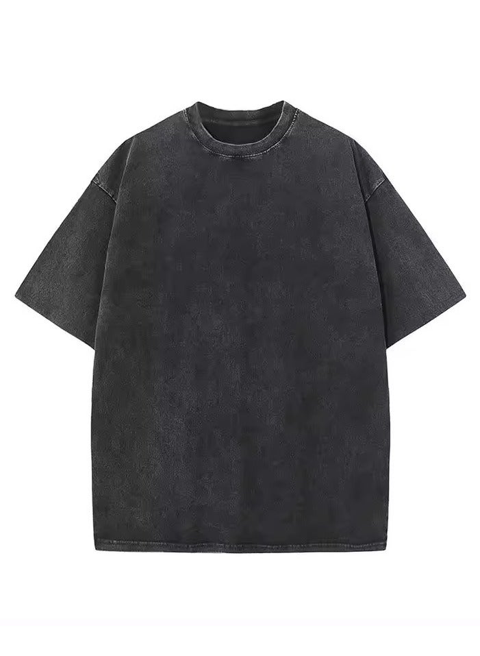 UD Men's Oversized Cotton T-shirt, Black, Small - Image 1