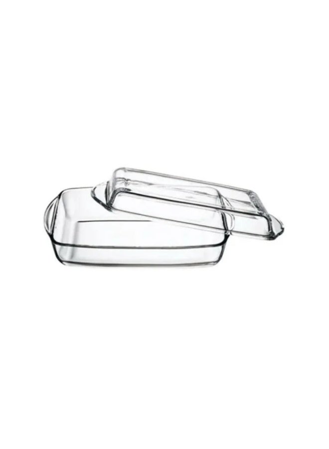 بوركام طاجن زجاجي مستطيل للفرن من بوركام مع غطاء سعة 1950 مل – صنع في تركيا - Image 2