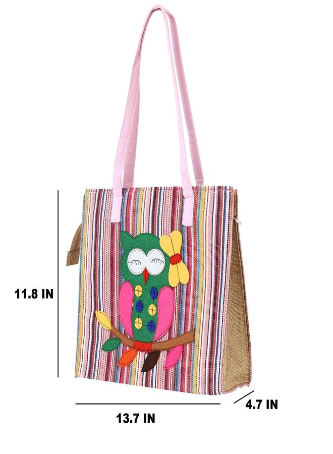 ENSAC Stylish & Comfortable Shoulder bag For Women & Girls (Pack of 2)(HANDY-24cBLKWHT-OWL-01cGRN-02) - Image 5
