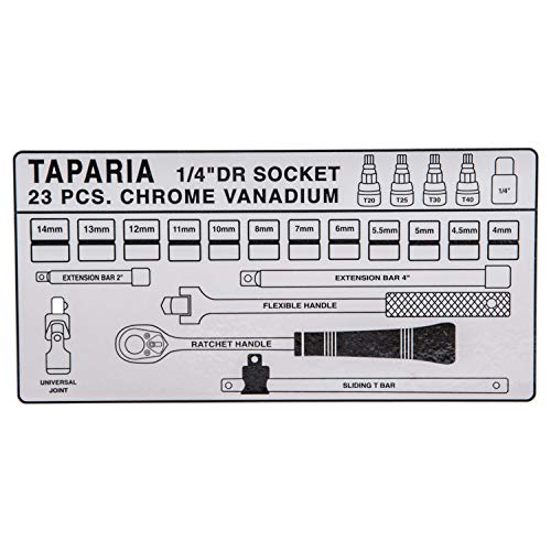 Taparia S1/4H 1/4-Inch Square Drive Socket Set - Image 3