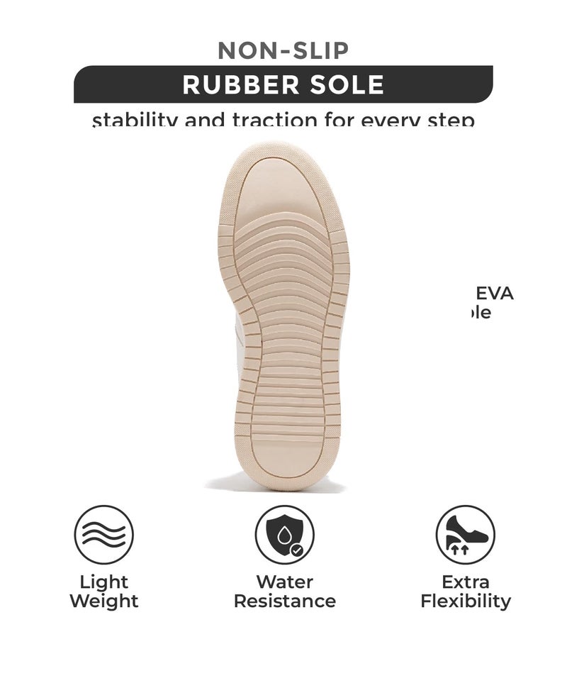 Project Cloud Platform Sneakers for Women - Lightweight Memory Foam Insole Womens Sneakers - Non-Slip Fashion Sneakers for Women Footwear - Women's Fashion Platform Shoes (Nita, Nude, 8) - Image 4