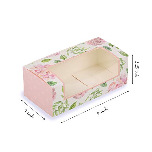 chic a choc paper Floral Loaf Cake/Cookie Box , Pink (Pack of 10) - Image 3