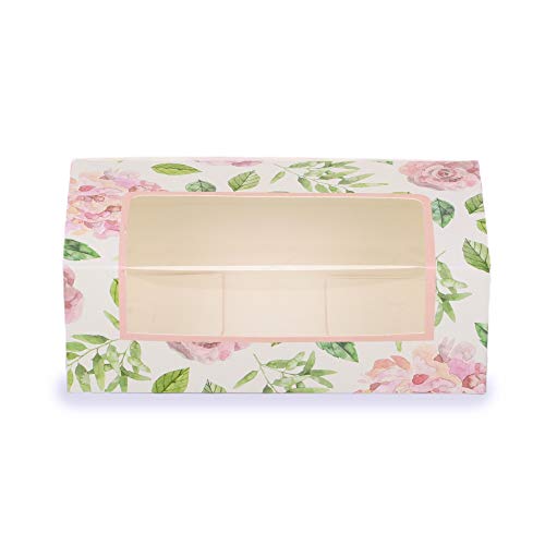 chic a choc paper Floral Loaf Cake/Cookie Box , Pink (Pack of 10) - Image 4
