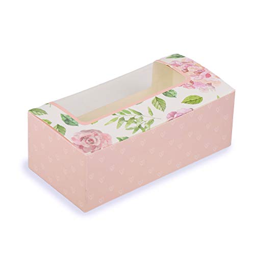 chic a choc paper Floral Loaf Cake/Cookie Box , Pink (Pack of 10) - Image 5