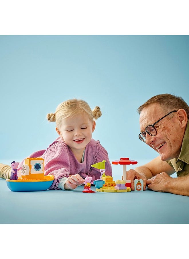 LEGO Duplo Peppa Pig Boat Trip Toy, Build-And-Rebuild Preschool Learning Playset With 2 Figures, Gift Idea For Toddlers Aged 2 Plus 10432 (23 Pieces)  - Image 3