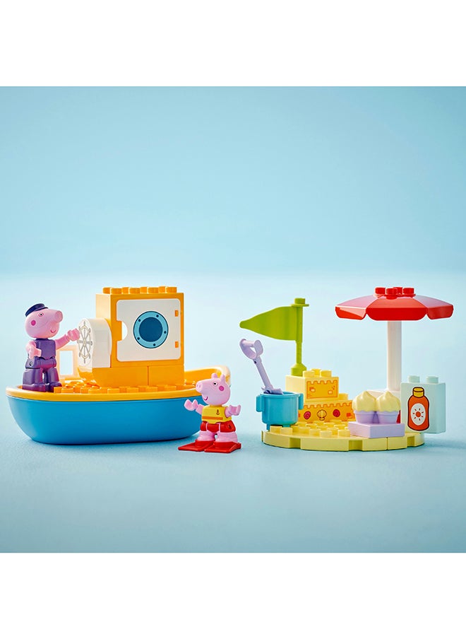 LEGO Duplo Peppa Pig Boat Trip Toy, Build-And-Rebuild Preschool Learning Playset With 2 Figures, Gift Idea For Toddlers Aged 2 Plus 10432 (23 Pieces)  - Image 5